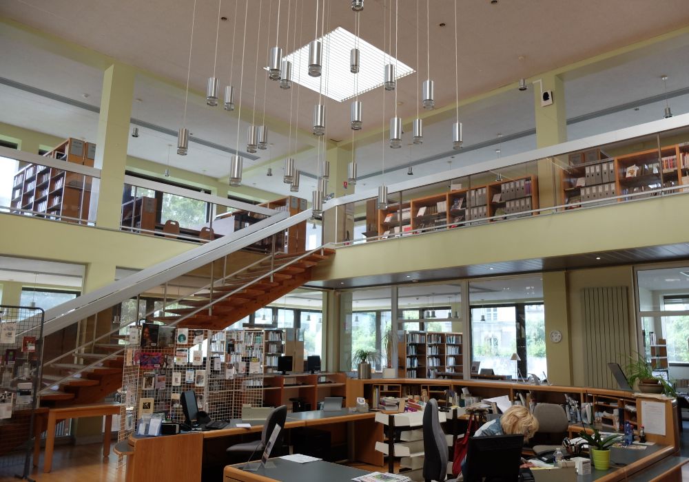 A view of a university library.