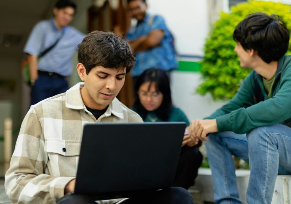 Students at Shanghai University in China.